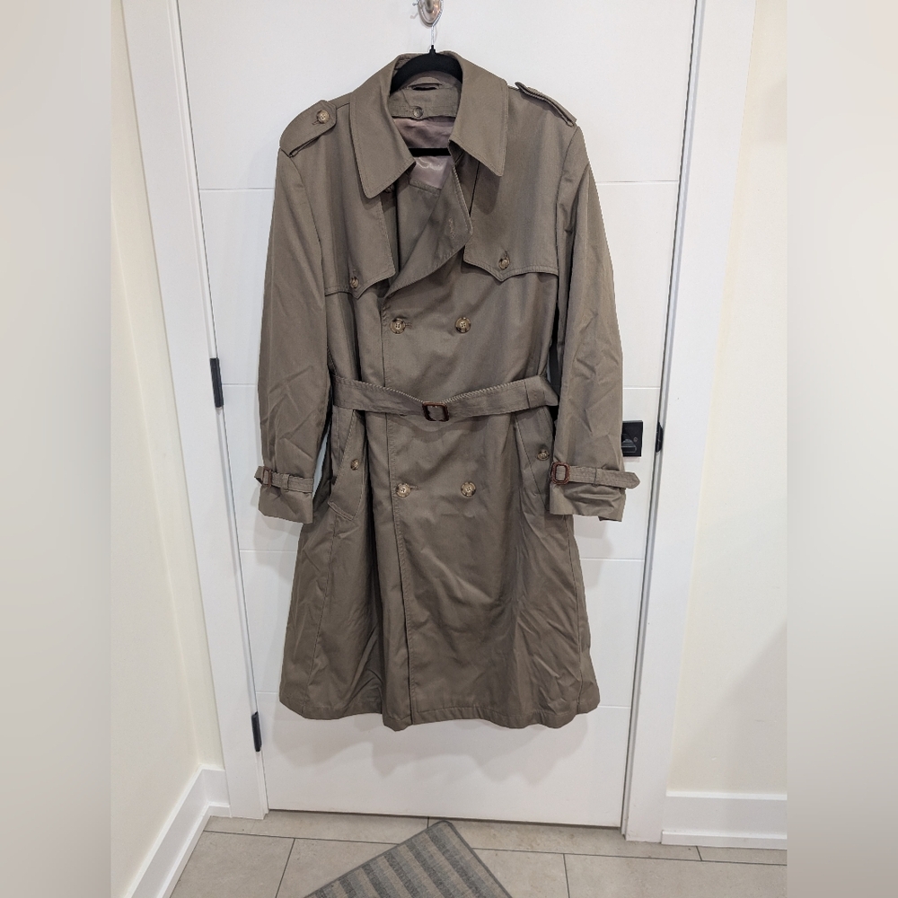 Anton’s Classic Men’s Trench Coat | Tan/Brown | Size 42